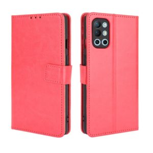 For OnePlus 9R Retro Crazy Horse Texture Horizontal Flip Leather Case with Holder & Card Slots & Lanyard(Red) (OEM)