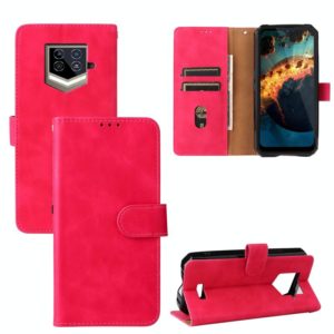 For Oukitel WP15 5G Solid Color Skin Feel Magnetic Buckle Leather Phone Case(Rose Red) (OEM)