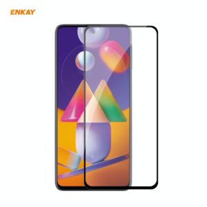 For Samsung Galaxy M31s ENKAY Hat-Prince Full Glue 0.26mm 9H 2.5D Tempered Glass Full Coverage Film (ENKAY) (OEM)