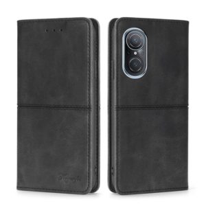 For Huawei Nova 9 SE 4G Cow Texture Magnetic Horizontal Flip Leather Phone Case(Black) (OEM)
