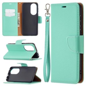 For Huawei P50 Litchi Texture Pure Color Horizontal Flip Leather Case with Holder & Card Slots & Wallet & Lanyard(Green) (OEM)
