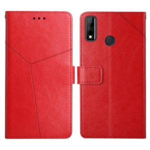 For Honor Y8s Y Stitching Horizontal Flip Leather Phone Case with Holder & Card Slots & Wallet & Photo Frame(Red) (OEM)
