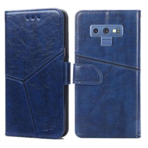 For Samsung Galaxy Note9 Geometric Stitching Horizontal Flip TPU + PU Leather Case with Holder & Card Slots & Wallet(Blue) (OEM)