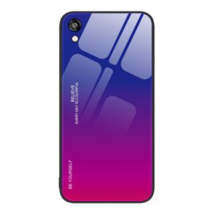 For Honor Play 3e Gradient Color Glass Phone Case(Purple Red) (OEM)