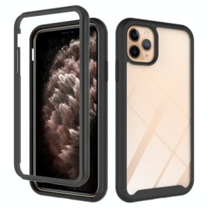 For iPhone 11 Pro Max Starry Sky Solid Color Series Shockproof PC + TPU Protective Case(Black) (OEM)