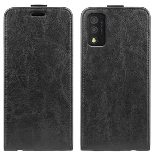 For TCL 30T R64 Texture Single Vertical Flip Leather Phone Case(Black) (OEM)