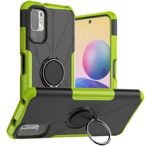 For Xiaomi Redmi Note 10 5G Armor Bear Shockproof PC + TPU Protective Case with Ring Holder(Green) (OEM)