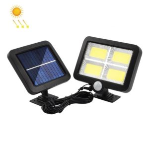 TY06704 128 COB Solar Separated Wall Lamp Outdoor Courtyard Waterproof Human Body Induction Light (OEM)