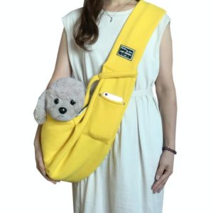 Pet Outing Carrier Bag Cotton Messenger Shoulder Bag, Colour: Yellow (OEM)