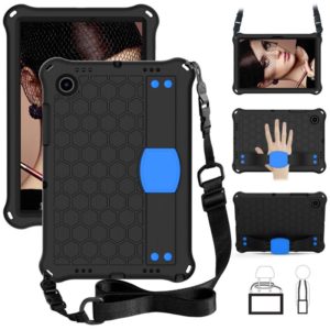 For Galaxy Tab A8 10.5 2021 X200/X205 Honeycomb EVA+PC Tablet Case with Strap(Black+Blue) (OEM)