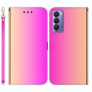 For Tecno Camon 18 / 18P Imitated Mirror Surface Horizontal Flip Leather Phone Case(Gradient Color) (OEM)
