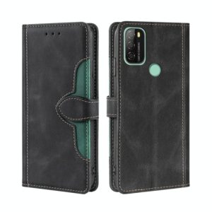 For Blackview A70 Skin Feel Straw Hat Magnetic Buckle Leather Phone Case(Black) (OEM)