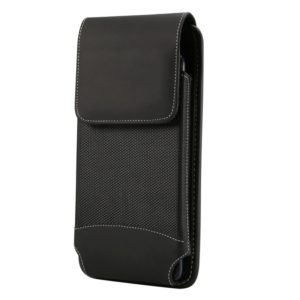 Universal Hanging Waist Oxford Cloth Case for 6.4-6.5 inch Mobile Phones, with Carabiner(Black) (OEM)