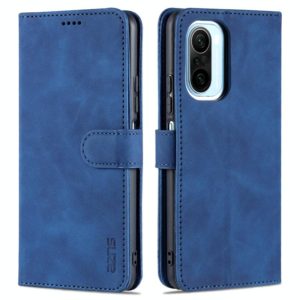For Xiaomi Poco F3 AZNS Skin Feel Calf Texture Horizontal Flip Leather Case with Card Slots & Holder & Wallet(Blue) (AZNS) (OEM)