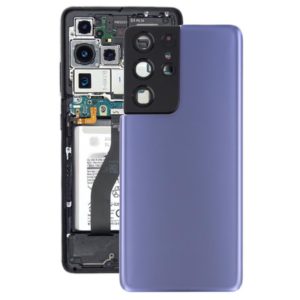 For Samsung Galaxy S21 Ultra 5G Battery Back Cover with Camera Lens Cover (Purple) (OEM)