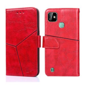 For Infinix Smart HD 2021 X612 Geometric Stitching Horizontal Flip Leather Phone Case(Red) (OEM)