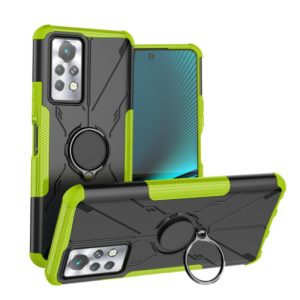 For Infinix Note 11 Pro Armor Bear Shockproof PC + TPU Phone Case with Ring Holder(Green) (OEM)