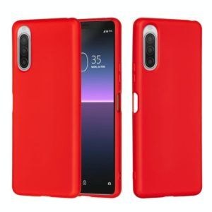 For Sony Xperia 10 II Solid Color Liquid Silicone Dropproof Full Coverage Protective Case(Red) (OEM)