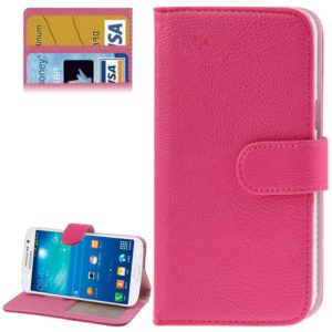 Δερμάτινη θήκη υφής Litchi με υποδοχή & θήκη πιστωτικής κάρτας για Galaxy Gr& 2 / G7106 (Ροζ κόκκινο) (OEM)