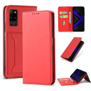 For Huawei Honor Play 4 Pro Strong Magnetism Liquid Feel Horizontal Flip Leather Case with Holder & Card Slots & Wallet(Red) (OEM)
