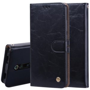 Business Style Oil Wax Texture Horizontal Flip Leather Case for Xiaomi Redmi K20 / K20 Pro, with Holder & Card Slots & Wallet (Black) (OEM)