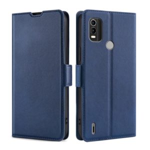 For Nokia C21 Plus Ultra-thin Voltage Side Buckle Horizontal Flip Leather Phone Case(Blue) (OEM)