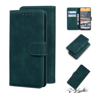 For Nokia 5.3 Skin Feel Pure Color Flip Leather Phone Case(Green) (OEM)