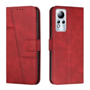 For Infinix Note 11 Stitching Calf Texture Buckle Leather Phone Case(Red) (OEM)