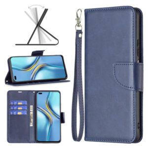 For Honor X20 Lambskin Texture Pure Color Leather Phone Case(Blue) (OEM)