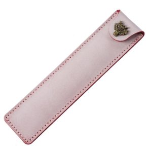 Cowhide Pencil Case Personalized Retro Handmade First Layer Cowhide Pen Case(Fog Wax Pink) (OEM)
