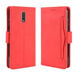 For Nokia 2.3 Wallet Style Skin Feel Calf Pattern Leather Case with Separate Card Slots & Holder & Wallet & Photo Frame(Red) (OEM)