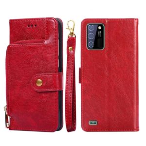For OUKITEL C25 Zipper Bag Leather Phone Case(Red) (OEM)