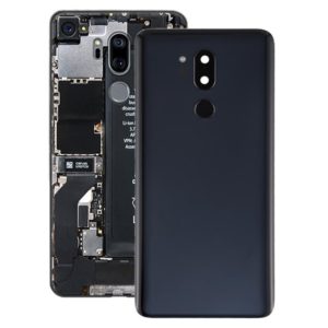 Battery Back Cover with Camera Lens & Fingerprint Sensor for LG G7 ThinQ / G710 / G710EM / G710PM / G710VMP(Black) (OEM)