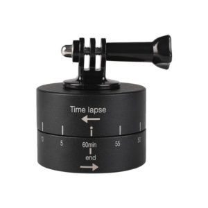 360 Degree Auto Rotation 60 Minutes Time Lapse Stabilizer Tripod Head Adapter for GoPro(Black) (OEM)