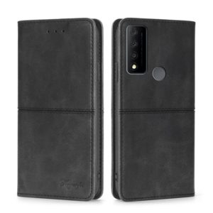 For TCL 30 V 5G/T781S Cow Texture Magnetic Horizontal Flip Leather Phone Case(Black) (OEM)