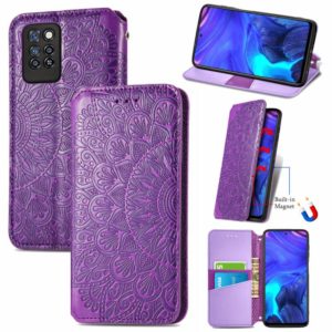 For Infinix Note 10 Pro Blooming Mandala Embossed Pattern Magnetic Horizontal Flip Leather Case with Holder & Card Slots & Wallet(Purple) (OEM)
