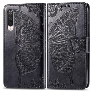 For Xiaomi 9 Pro Butterfly Love Flower Embossed Horizontal Flip Leather Case with Bracket Lanyard Card Slot Wallet(Black) (OEM)