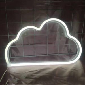 Neon LED Modeling Lamp Decoration Night Light, Power Supply: Battery or USB(White Cloud) (OEM)