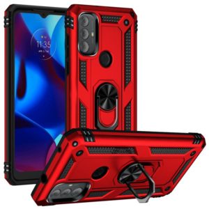 For Motorola Moto G Power (2022) Shockproof TPU + PC Phone Case with Holder(Red) (OEM)