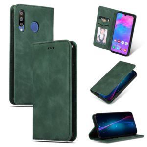 Retro Skin Feel Business Magnetic Horizontal Flip Leather Case for Galaxy M30 / A40s(Army Green) (OEM)