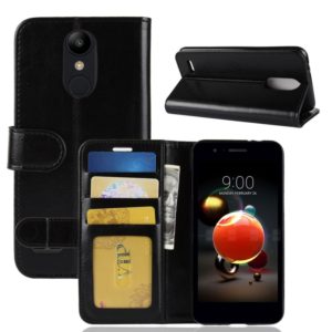 For LG K8 (2018) PU + TPU Crazy Horse Texture Horizontal Flip Leather Case with Wallet & Holder & Card Slots (Black) (OEM)