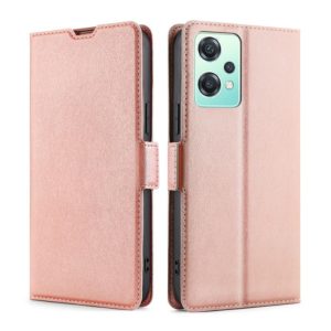 For OnePlus Nord CE 2 Lite 5G Ultra-thin Voltage Side Buckle Horizontal Flip Leather Phone Case(Rose Gold) (OEM)