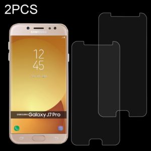 2 PCS For Galaxy J7 (2017) (EU Version) 0.26mm 9H Surface Hardness 2.5D Explosion-proof Non-full Screen Tempered Glass Screen Film (OEM)