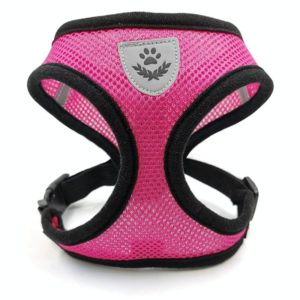 Pet Chest Strap Small Medium Dog Cat Breathable Dog Walking Vest, Size: S Chest Back(Rose Red) (OEM)