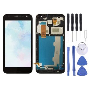 OEM LCD Screen for Alcatel A3 5046 / 5046D / 5046X / OT5046 Digitizer Full Assembly with Frame (Black) (OEM)