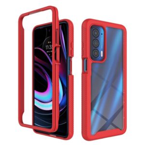 For Motorola Edge 2021 Starry Sky Solid Color Series Shockproof PC + TPU Protective Case(Red) (OEM)