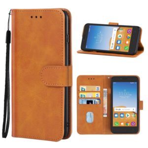 Leather Phone Case For Alcatel Tetra(Brown) (OEM)