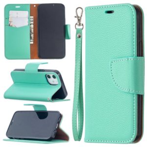 For iPhone 12 mini Litchi Texture Pure Color Horizontal Flip Leather Case with Holder & Card Slots & Wallet & Lanyard(Green) (OEM)