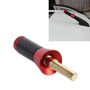 Carbon Fiber Aluminum Short Antenna Polished Universal Screws Base(Small Size)(Red) (OEM)