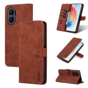 For Honor X40i AZNS Skin Feel Calf Texture Flip Leather Phone Case(Brown) (OEM)